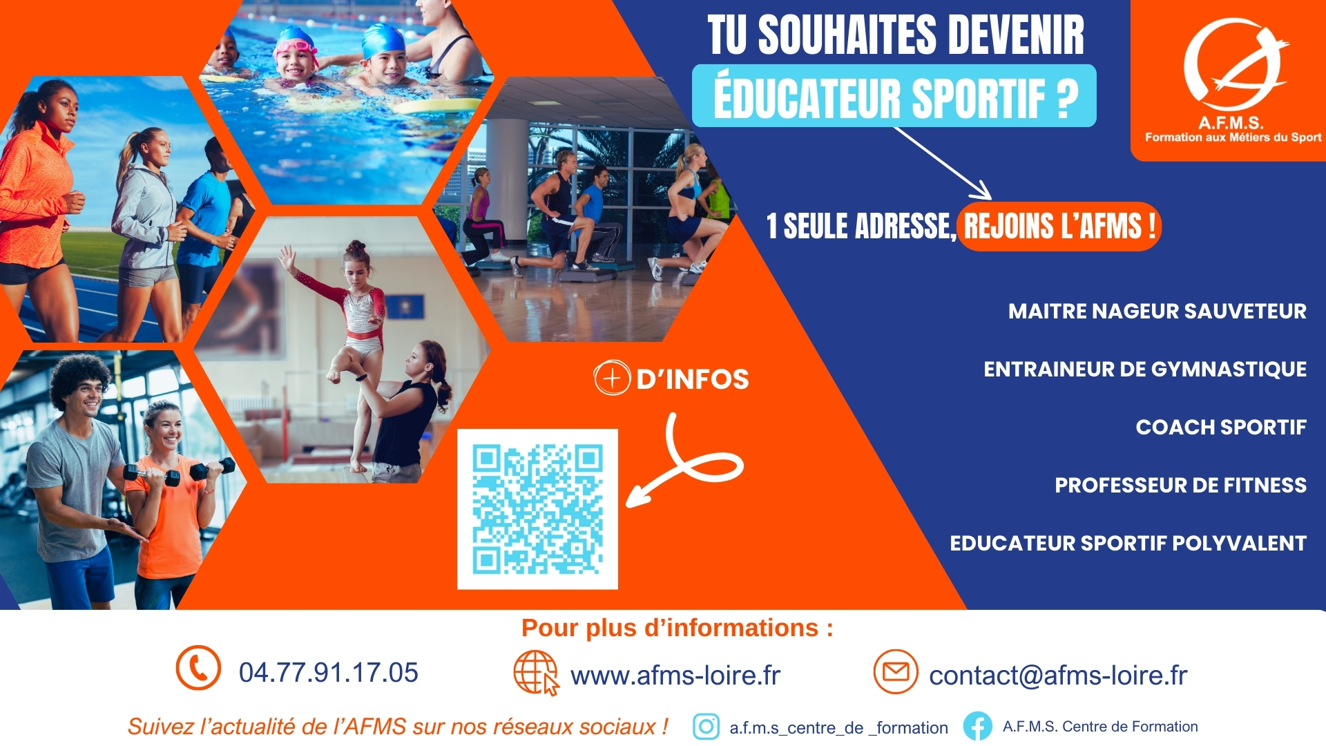 Tu souhaites devenir éducateur sportif ? Une seule adresse : l'AFMS !